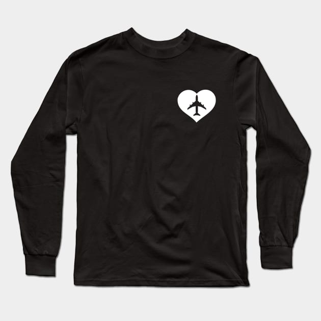 Airpane inside the hearth minimalist design Long Sleeve T-Shirt by Avion